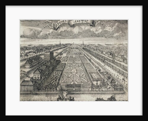 View of the Summer Gardens from the Neva River, 1717 by Alexei Fyodorovich Zubov