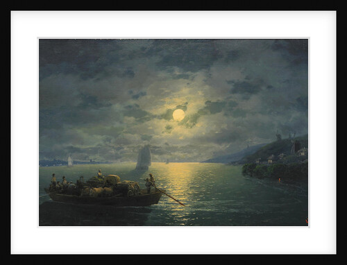 Crossing the Dnepr River at Moonlit Night, 1897 by Ivan Konstantinovich Aivazovsky