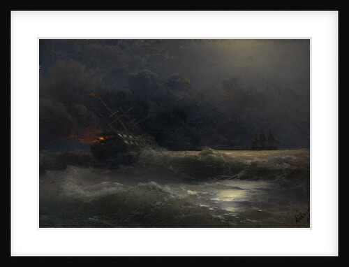 Burning ship (An episode of the Russian-Turkish War), 1896 by Ivan Konstantinovich Aivazovsky