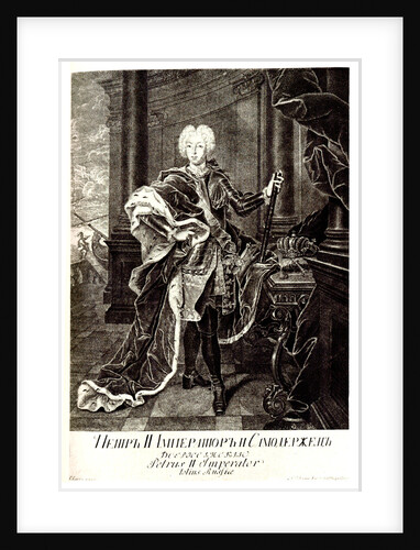Portrait of the Tsar Peter II of Russia by Anonymous