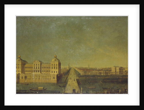 View of the Nevsky Prospekt from the Anichkov Palace with the Shuvalovs House, Second Half of the 18th cen by Anonymous