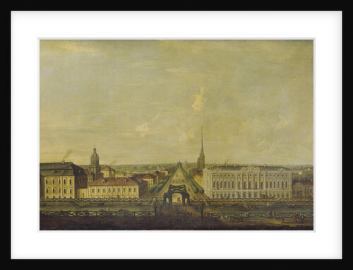 View of the Nevsky Prospekt from the Police Bridge with the Stroganov Palace, Second Half of the 18th cen by Anonymous