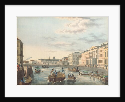 View of the Fontanka River in Saint Petersburg, 1820s by Anonymous