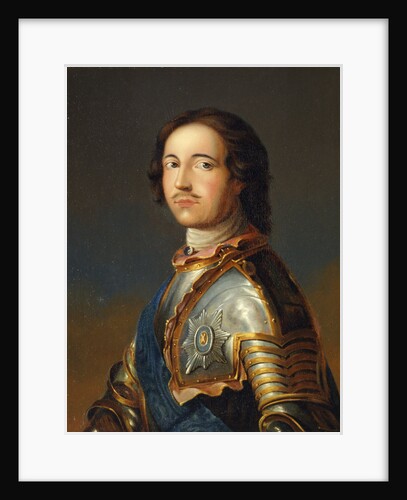 Portrait of Emperor Peter I the Great in Knight Armour by Anonymous
