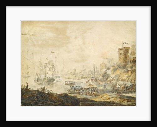 The naval Battle of Chesma on 5 July 1770, 18th century by Anonymous