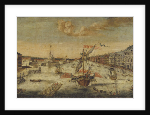 View of the Neva River banks, 1753 by 18th century Anonymous