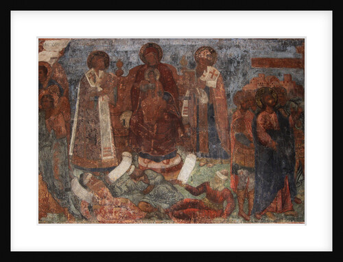 Fresco in the Cathedral of Our Lady of the Sign, Novgorod, Early 18th cen by Ivan Yakovlevich Bakhmatov