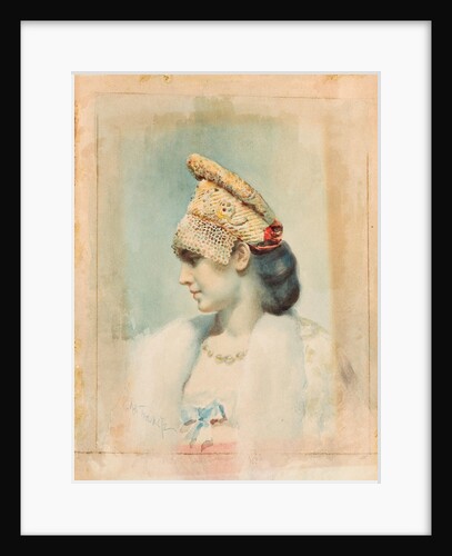 Portrait of a Girl Wearing a Kokoshnik, 1890 by Léon Bakst