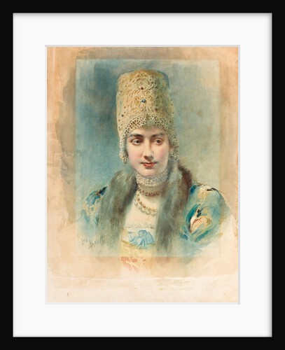 Portrait of a Girl Wearing a Kokoshnik, 1890 by Léon Bakst