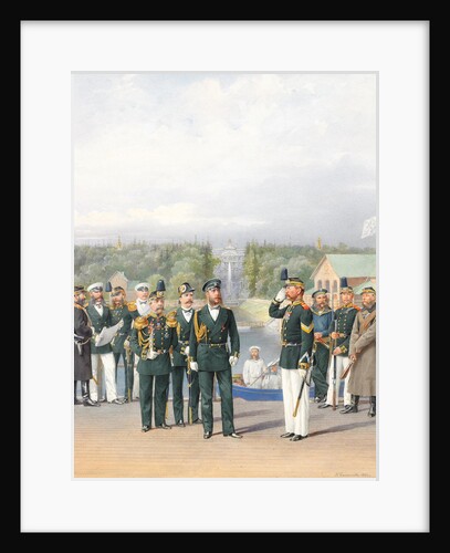 The Leib Guards in Peterhof, 1874 by Pyotr Ivanovich Balashov