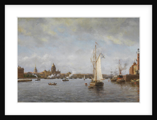 View of the Neva at the Vasilyevsky Island, 1898 by Alexander Karlovich Beggrov