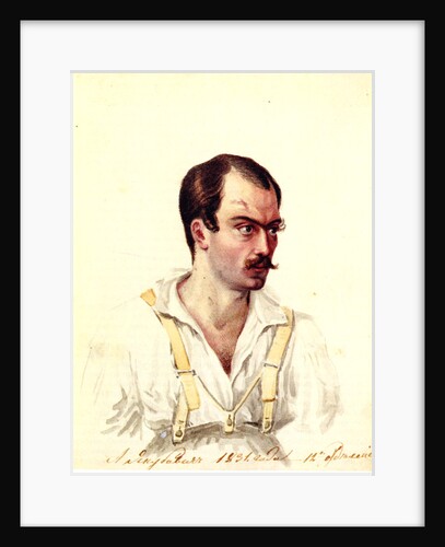 Portrait of Decembrist Alexander Ivanovich Yakubovich, 1831 by Nikolai Alexandrovich Bestuzhev