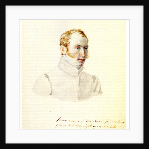 Portrait of Decembrist Baron Andrei von Rosen, 1832 by Nikolai Alexandrovich Bestuzhev