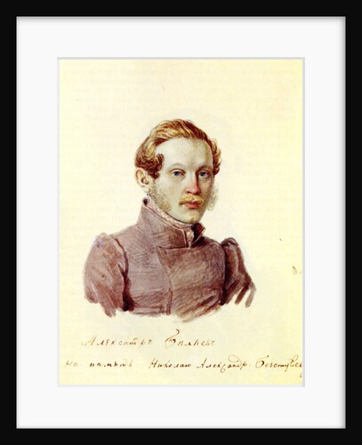 Portrait of Decembrist Alexander Belyaev, 1832-1833 by Nikolai Alexandrovich Bestuzhev