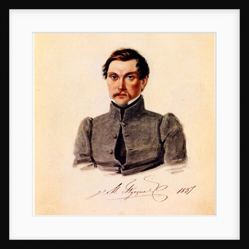 Portrait of Decembrist Ivan Pushchin, 1837 by Nikolai Alexandrovich Bestuzhev