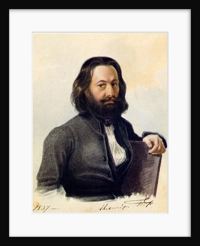 Portrait of Decembrist Alexander V. Podzhio, 1837 by Nikolai Alexandrovich Bestuzhev