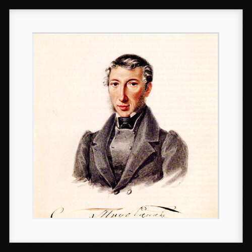 Portrait of Decembrist Prince Sergei Petrovich Trubetskoy, 1839 by Nikolai Alexandrovich Bestuzhev