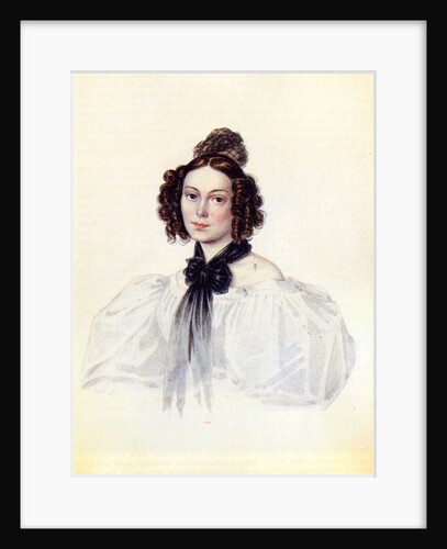 Portrait of Camilla Ivasheva (Le Dantieau), wife of Decembrist Vasily Ivashev, 1831 by Nikolai Alexandrovich Bestuzhev