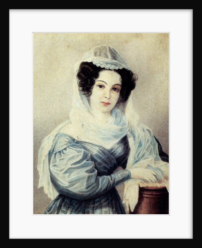Portrait of Camilla Ivasheva (Le Dantieau), wife of Decembrist Vasily Ivashev, 1834 by Nikolai Alexandrovich Bestuzhev