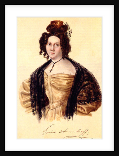 Portrait of Prasovya Annenkova, wife of Decembrist Iwan Annenkow, 1836 by Nikolai Alexandrovich Bestuzhev