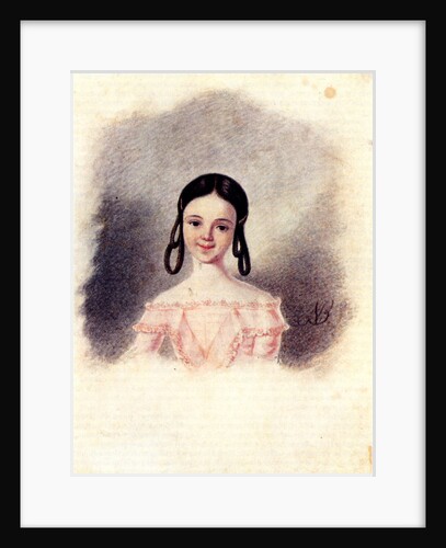 Portrait of Sofia Muravyova, daughter of Decembrist Nikita Muravyov, 1833-1835 by Nikolai Alexandrovich Bestuzhev