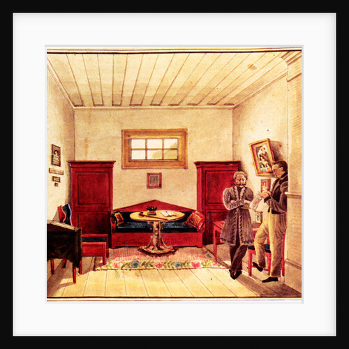 Prison cell of Decembrist Nikolai Panov in the Peter prison, 1830-1839 by Nikolai Alexandrovich Bestuzhev