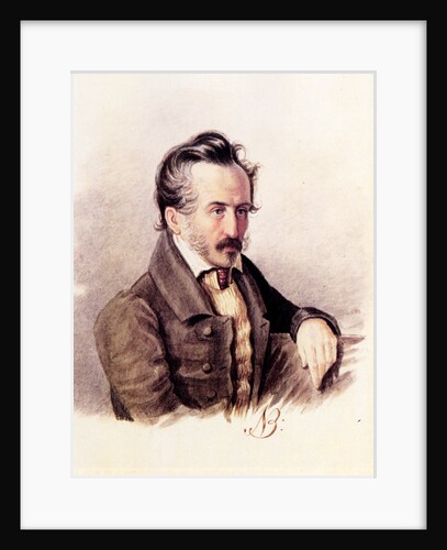 Portrait of Decembrist count Sergey Volkonsky, 1840s by Nikolai Alexandrovich Bestuzhev