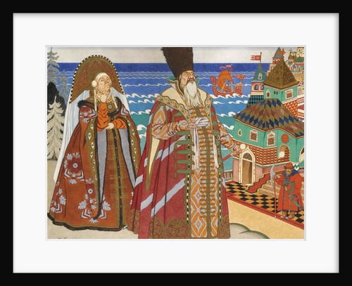Illustration to the The Tale of the Fisherman and the Fish, 1908 by Ivan Yakovlevich Bilibin