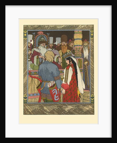 Illustration for the Fairy tale of Ivan Tsarevich, the Firebird, and the Gray Wolf, 1902 by Ivan Yakovlevich Bilibin