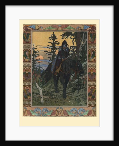 Illustration for the Fairy tale of Vasilisa the Beautiful and White Horseman, 1900 by Ivan Yakovlevich Bilibin