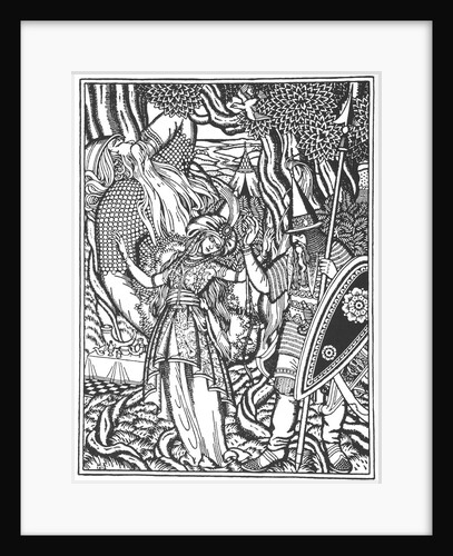 Ilya Muromets and Svyatogors wife, 1912 by Ivan Yakovlevich Bilibin