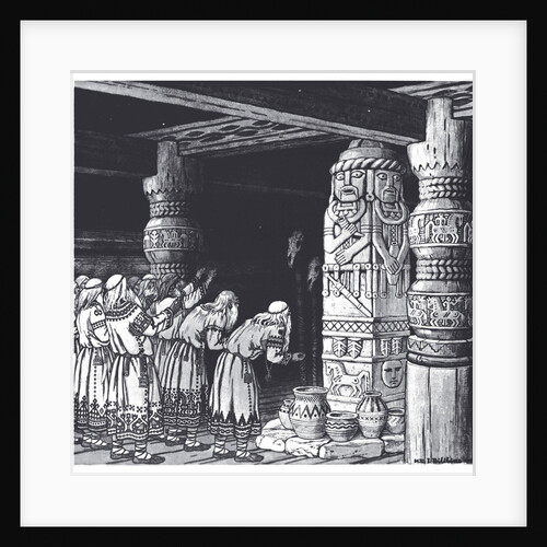 The Adoration of the god Svetovid, 1934 by Ivan Yakovlevich Bilibin