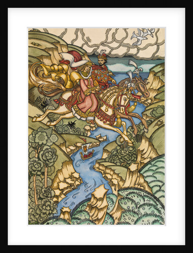 Illustration for the Fairy tale Marya Morevna, 1913-1915 by Ivan Yakovlevich Bilibin