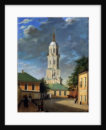 Krivokolenny pereulok in Moscow, 1843 by Karl Petrovich Bodri