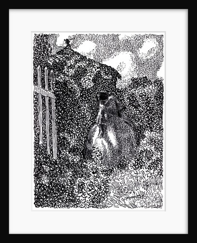 At the garden pavilion. Symbolist magazine Vesy (The Balance), 1905 by Viktor Elpidiforovich Borisov-Musatov