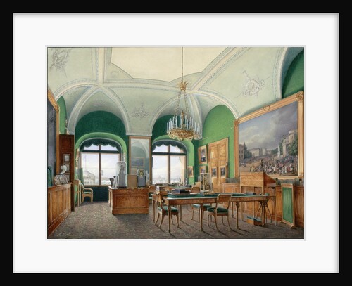 Interiors of the Winter Palace. The Large Study of Emperor Nicholas I, 1860s by Eduard Hau