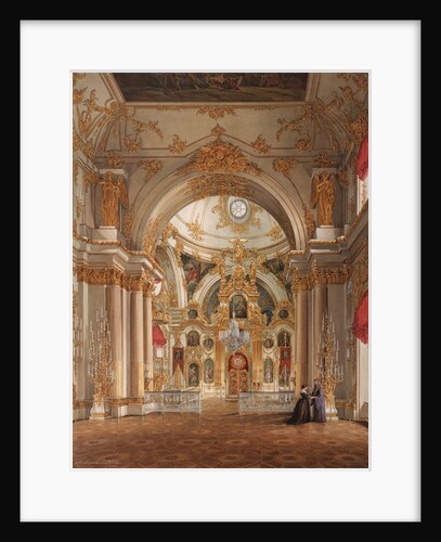 Interiors of the Winter Palace. The Cathedral in the Winter Palace, 1860s by Eduard Hau