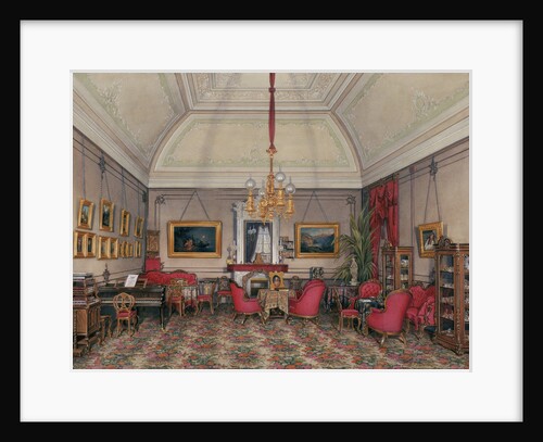 Interiors of the Winter Palace. The Fifth Reserved Apartment. The Drawing-Room of Grand Princess Maria Alexandrovna, 1874 by Eduard Hau
