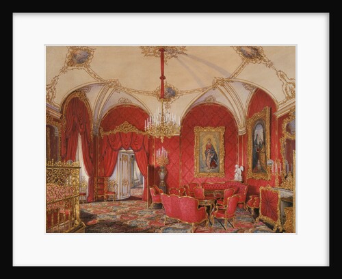 Interiors of the Winter Palace. The Fourth Reserved Apartment. The Corner Room, 1868 by Eduard Hau