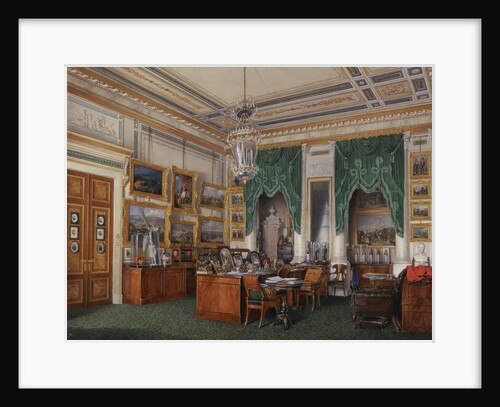 Interiors of the Winter Palace. The Study of Emperor Alexander II, 1857 by Eduard Hau