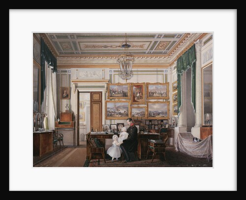 Interiors of the Winter Palace. The Study of Emperor Alexander II, 1850s by Eduard Hau