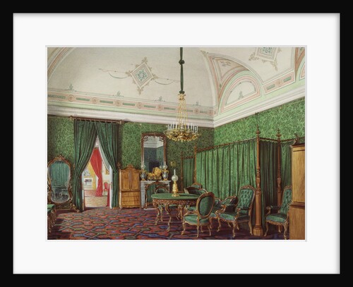 Interiors of the Winter Palace. The Third Reserved Apartment. A Bedroom, 1873 by Eduard Hau