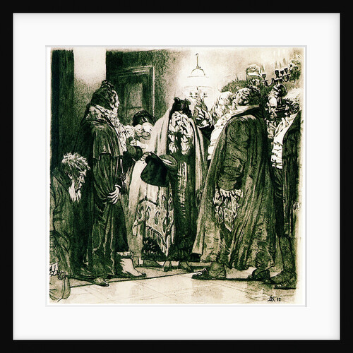 Illustration to the comedy Woe from Wit by Alexander Griboyedov, 1912 by Dmitri Nikolayevich Kardovsky