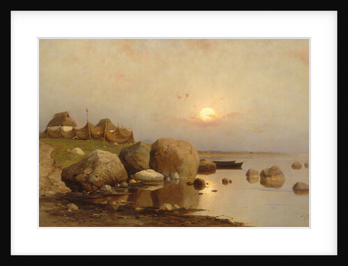 A fishing village, 1892 by Juli Julievich von Klever