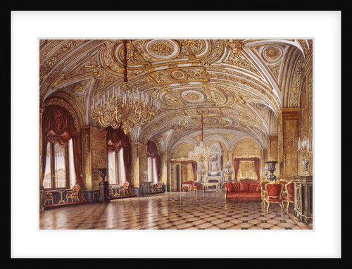 Interiors of the Winter Palace. The Gold Drawing-Room, Mid of the 19th cen by Alexander Chrisophorovich Kolb