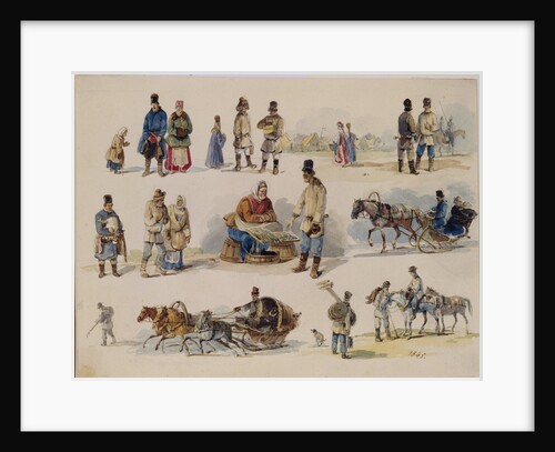 Folk Types of Russia, 1845 by Karl Ivanovich Kolmann