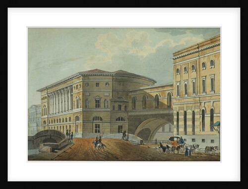 View of the Palace Embankment in St. Petersburg, First quarter of 19th cen by Karl Ivanovich Kolmann