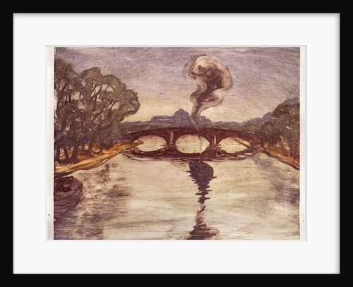 A boat on the Seine, 1914 by Yelisaveta Sergeyevna Kruglikova