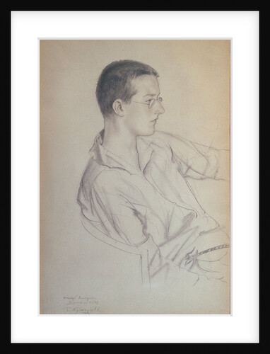 Portrait of the composer Dmitri Shostakovitch, 1923 by Boris Michaylovich Kustodiev