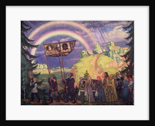 Easter procession, 1915 by Boris Michaylovich Kustodiev